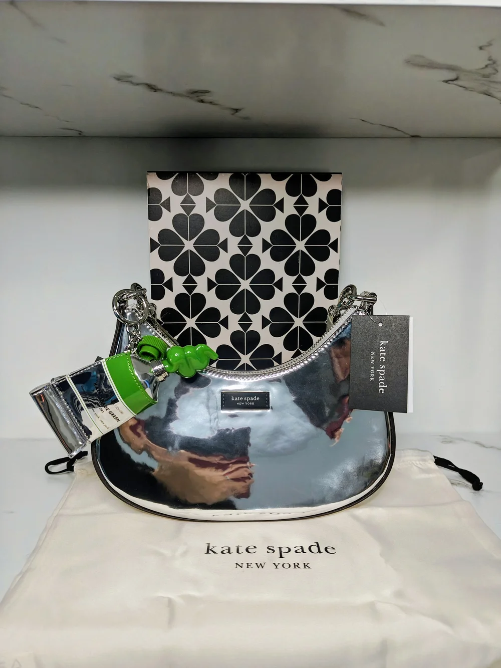 Kate Spade New York Sam Icon Metallic Small Convertible Crossbody, NWT